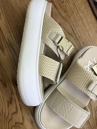 тапочки пляжные: Босоножки, 37, Puma, Новый, цвет - Бежевый, Самовывоз — 4
