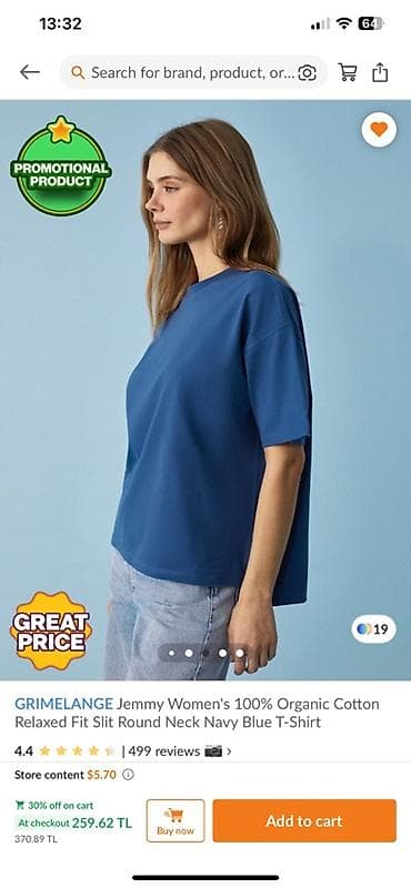 ич кийим: Футболка GRIMELANGE Jemmy - Женская футболка свободного кроя (relaxed — 2