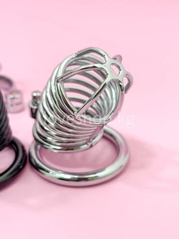 Товары для взрослых: Мужские пояса верности с клеткой на головке выполнены из нержавеющего — 5