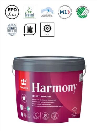 Tikkurila Harmony База А и C 0.9л - 2450сом 2.7л - 7050сом 9л -