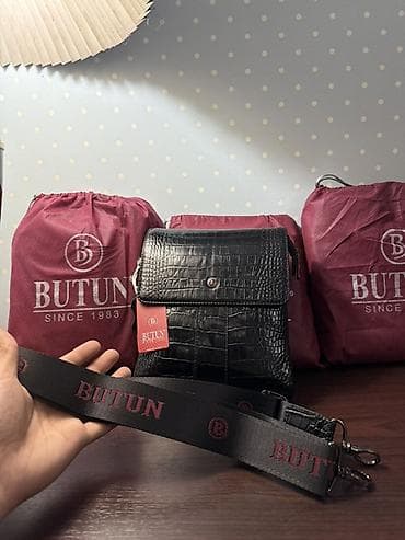 Сумки: Классическая сумка, Butun, Материал: Натуральная кожа, Застежка на молнии, Мужские — 3