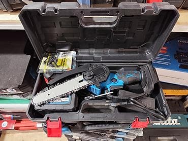 чынжырлар: Компактная аккумуляторная мини-бензопила (электропила) в кейсе — 2