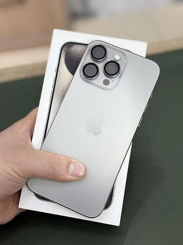 iphone plus: IPhone 15 Pro Max, Б/у, 512 ГБ, Natural Titanium, Коробка, 98 % — 1