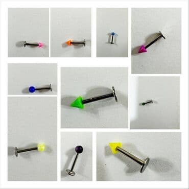 пистолет на пистонах: Пирсинг, длина штанги 8 мм, цена за 1 шт — 1