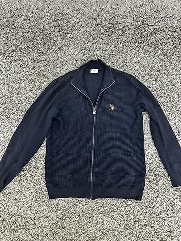 ош одежда: Мужской свитер, M, Us Polo Assn, Б/у, цвет - Синий — 1