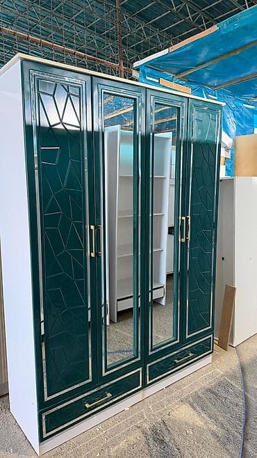 aero 2: Шкаф-купе/распашной 4‑дверный с зеркалами - Конфигурация: 4 распашные — 1