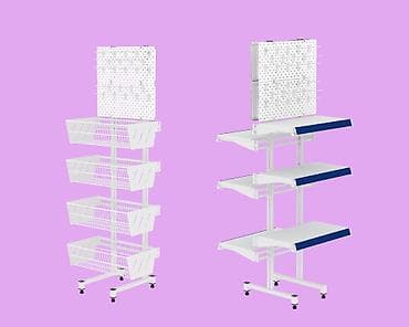 ремонт витрин: Стеллаж Дисплей торговый напольный, Дисплей перфорированный с — 7