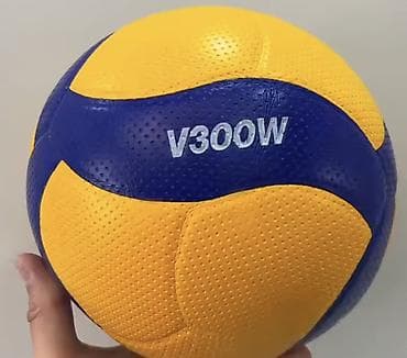 волейбольные кроссы: Волейбольный мяч V300W (желто‑синий) с тиснённым покрытием и — 4