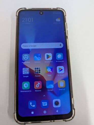 чехол на redmi note 9: Redmi, Redmi Note 9, Б/у, цвет - Синий — 1