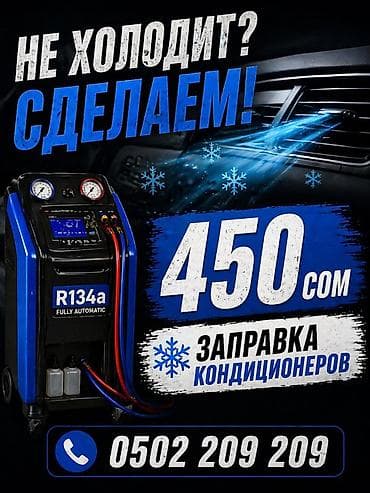 Заправка автокондиционера 450 сом / 100 г Платишь по факту При