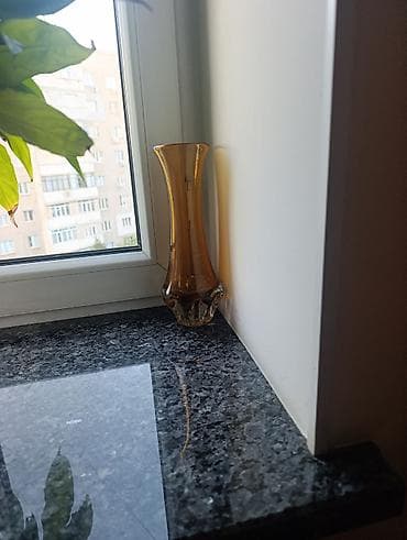 винтажные очки: Ваза из цветного стекла (янтарный оттенок) - Материал: толстостенное — 4