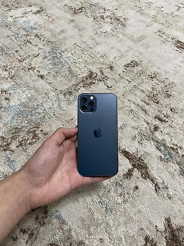 blu: IPhone 12 Pro, 512 ГБ, Pacific Blue, Защитное стекло, Чехол, Кабель, 90 % — 1