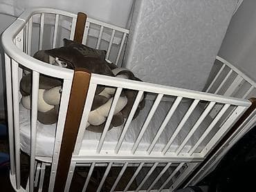 imperial baby: Детская круглая/овальная кроватка-трансформер с комплектом. Состав: - — 1