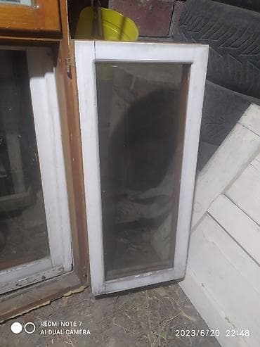 Двери и комплектующие: Сатылат жакшы качествосу 2шт айнектери бүтүн 2 шт раз:1,46х0,87 — 2