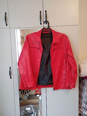 чисто кожаная куртка: Кожаная куртка, Классическая модель, Экокожа, Оверсайз, 2XL, 3XL, 4XL — 2