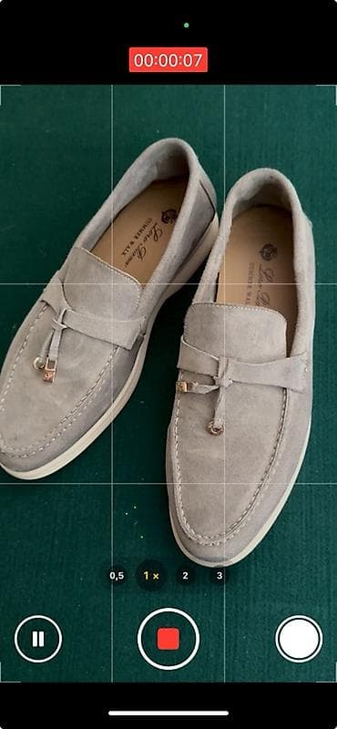 Лоферы, 39, Loro Piana, Б/у, цвет - Серый, Самовывоз