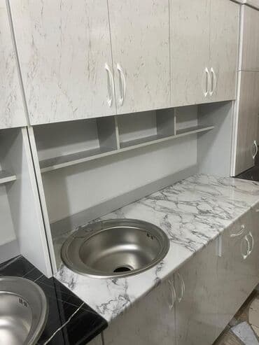 кухонный бувет: Кухонный гарнитур, Новый, цвет - Белый, ДСП, Бесплатная доставка — 9