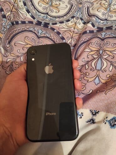IPhone Xr, Б/у, 64 ГБ, Черный, Чехол, 80 %