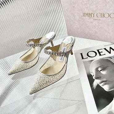 обувь 34: Туфли, 39, 39.5, 40, Jimmy Choo, Б/у, цвет - Бежевый — 2