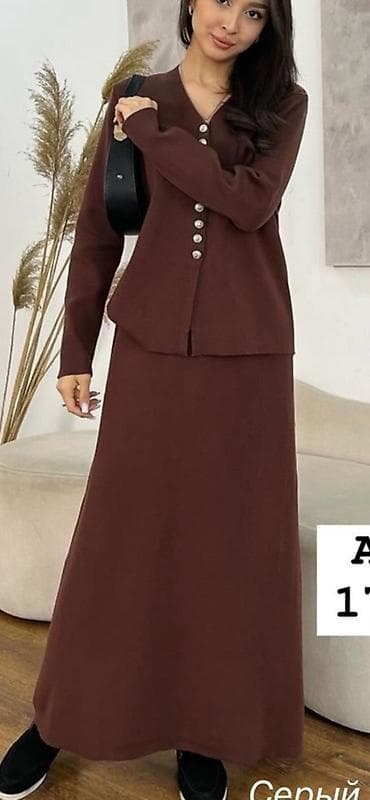 apple watch s1: Костюм женский трикотажный, двухпредметный: - Верх: кардиган с — 2