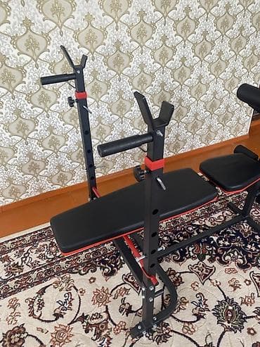 продаю гантель: Многофункциональная силовая скамья для дома - Скамья со стойками под — 1