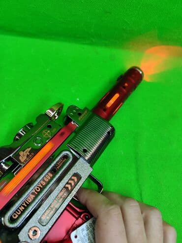 пистолет с пистонами: Узи игрушка детская🔥 Комплектация товара: Узи и 4 батарейки, пипетка🌟 — 4