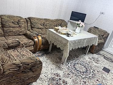 Комплект мягкой мебели, Б/у, цвет - Коричневый — 1