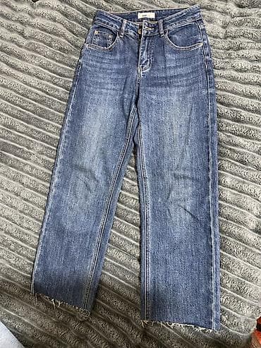 жынс: Прямые джинсы женские NEWBDenim В хорошем состоянии Длина короткая — 1