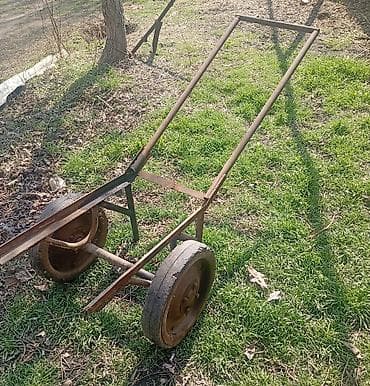 Удобства для дома и сада: Садово-строительная тачка и тележка, Стальная, Двухколесная, Б/у, В розницу — 3