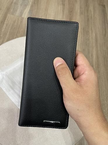 Сумки: Мужской длинный кошелёк-органайзер, цвет черный. - Материал — 3