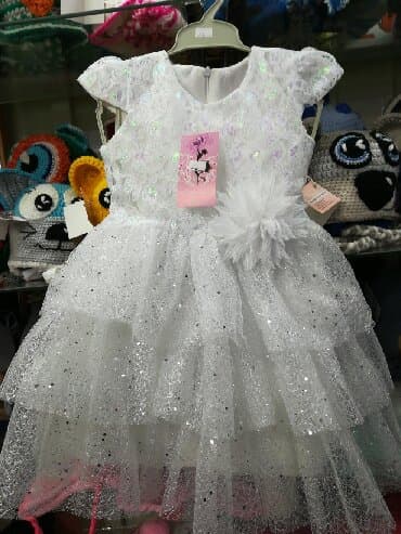 платье дордой: Детское платье, цвет - Белый, Новый — 4