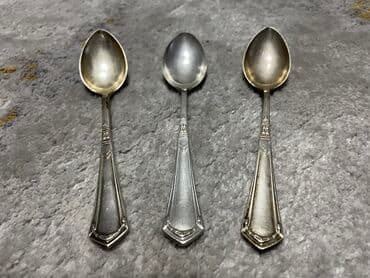 монеты разных стран: Чайные ложки. Серебро. Германия. 1920-е. Набор чайных серебряных — 1