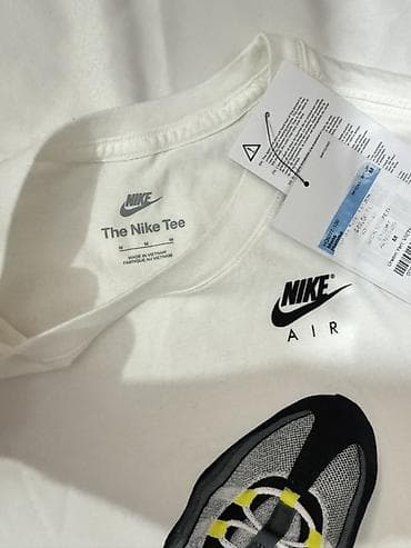 аир макс: Мужская футболка, M, Nike, Новый, цвет - Белый, Самовывоз — 2