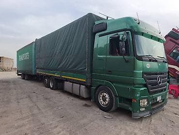 mercedes benz actros тандем: Тягач, Mercedes-Benz, Тентованный — 3
