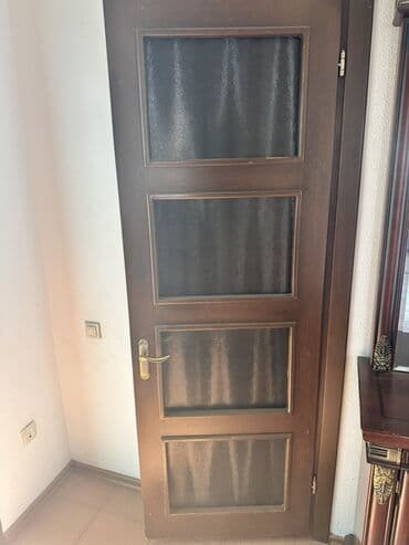 двери в комнату: Двери для домов и квартир, Деревянная, Одностворчатая, Со стеклом, цвет - Коричневый — 6