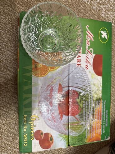 посуда пияла: Посуда:
Салатницы, 6 шт - 200 сом — 3