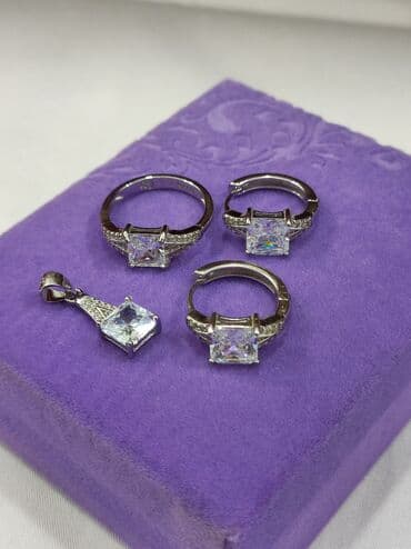 купить свадебное платье недорого: Набор украшений, Проба 925, Женские, Новый — 9