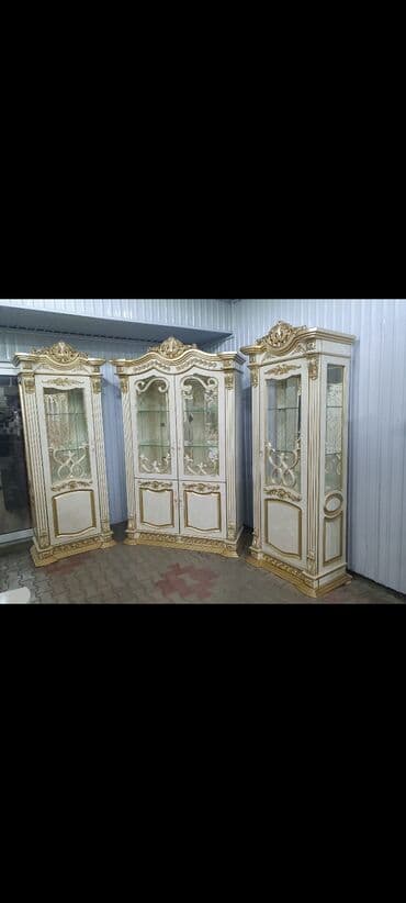 обувные шкафы и вешалки для верхней одежды: Гарнитур для зала, Новый, МДФ, Бесплатная доставка, цвет - Золотой — 7