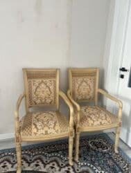 кожанные кресло: Кресло с подлокотниками в классическом стиле. 2шт - Каркас из массива — 2