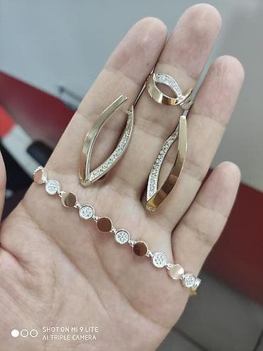 Набор украшений, Проба 925, Женские, Новый