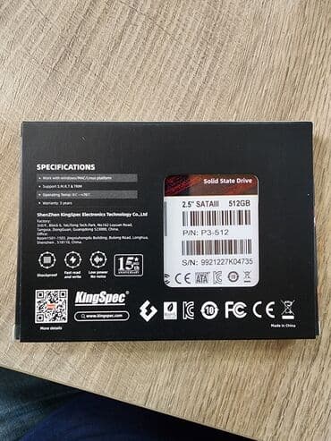 жесткий диск ош: Маалымат алып жүрүүчү, Жаңы, SSD, 512 ГБ, 2.5" — 7