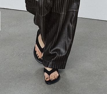 шлепки на шпильках: Босоножки, 37, Zara, Новый, цвет - Черный, Самовывоз — 2