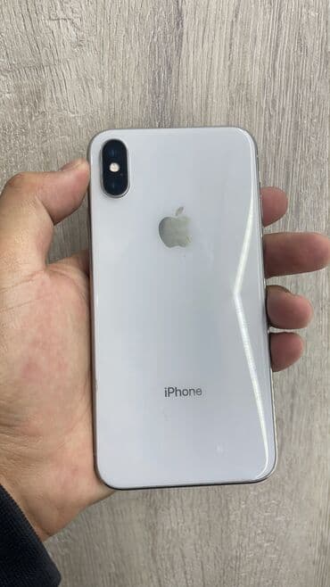 iphone 8s: IPhone X, Б/у, 64 ГБ, Белый, 82 % — 1