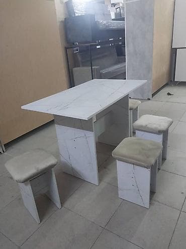 набор клчи: Кухонный стол и стул, Новый, Платная доставка, цвет - Серый — 2