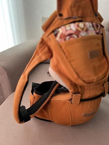 мастела 3 в 1: Новый почти Эргорюкзак-переноска с хипситом Ai-mama, терракотовый - — 2