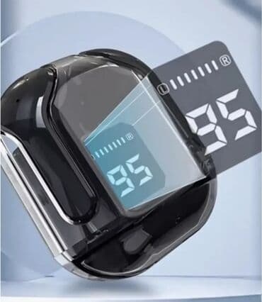 Принтерлер: Беспроводные наушники TWS с прозрачным кейсом и LED‑дисплеем( в — 5