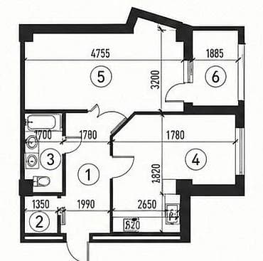 Недвижимость: 1 комната, 57 м², Элитка, 14 этаж, Готовая ПСО (под самоотделку) — 2