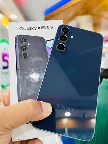 Мобильные телефоны и аксессуары: Samsung Galaxy A55 5G - Поддержка 5G для быстрой загрузки и — 1