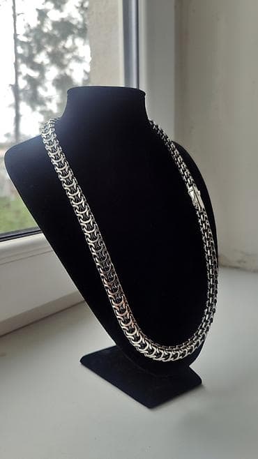 Цепь "Рамзес" Серебро 925 проба Вес 138 грамм Длина 60 см Ширина 12 мм at lalafo.kg Цепь "Рамзес" Серебро 925 проба Вес 138 грамм Длина 60 см Ширина 12 мм