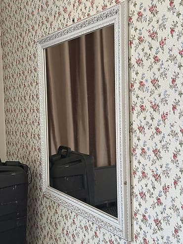 Часы для дома: Зеркало настенное в декоративной раме - Форма: прямоугольное — 2